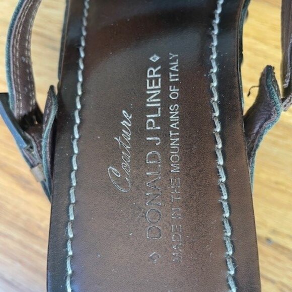 Donald J Pliner Wedge Bronze Sandals - Picture 7 of 7